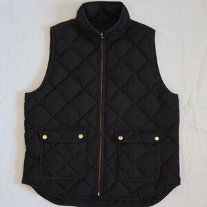 J. Crew Black Puffer Vest